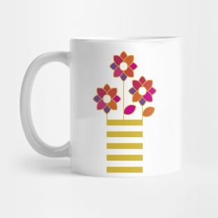 Pretty pink abstract flowers in your pocket design. Mug